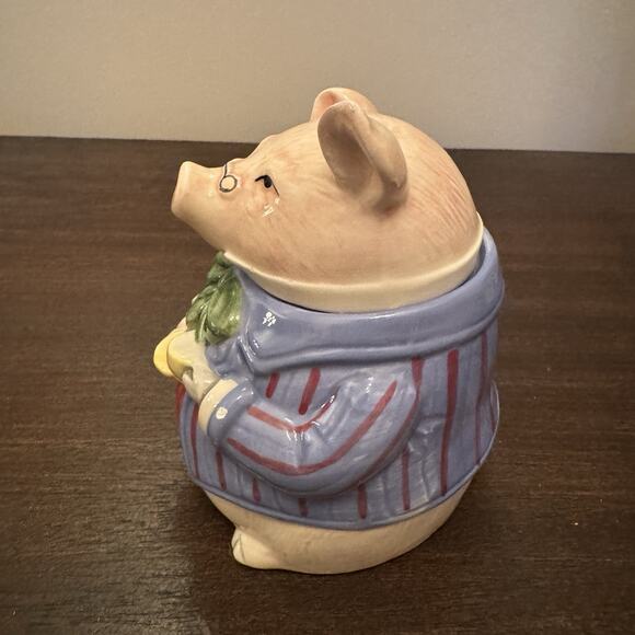 VTG Fitz and Floyd "Bacon and Eggs" Pig Hen Creamer & Sugar 1987 Cottage Core - Picture 8 of 16